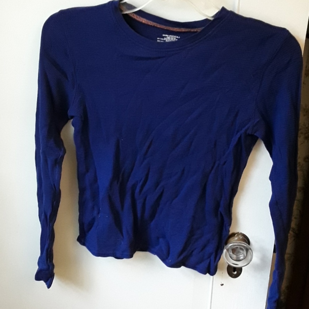 Long sleeve blue cotton shirt